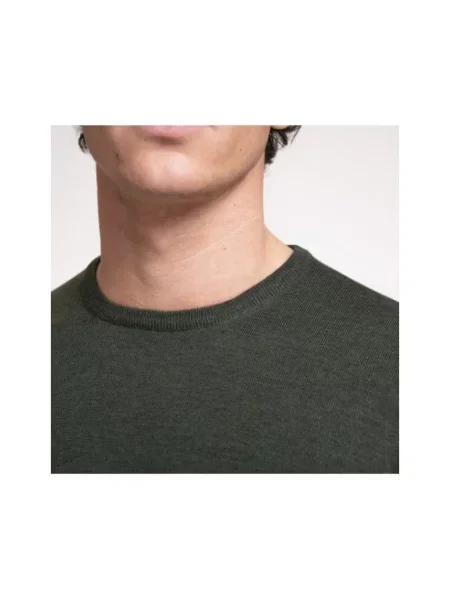 Lniany sweter Gran Sasso zielony