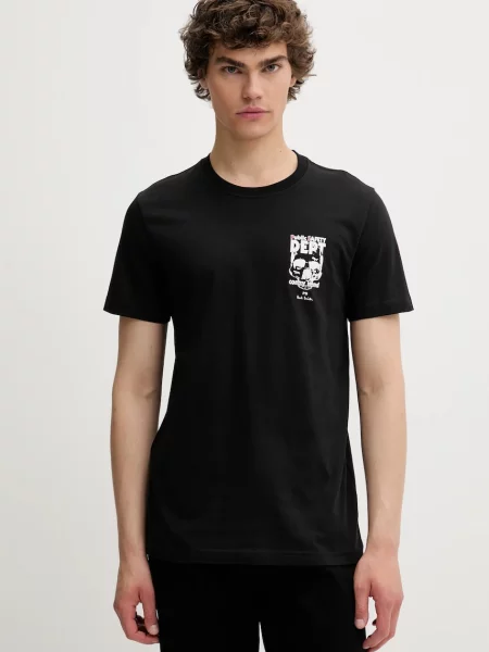 Tričko PS Paul Smith s potiskem černá