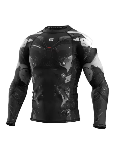 Koszulka sportowa Rashguard do MMA EXTREME HOBBY IRON FORCE biała