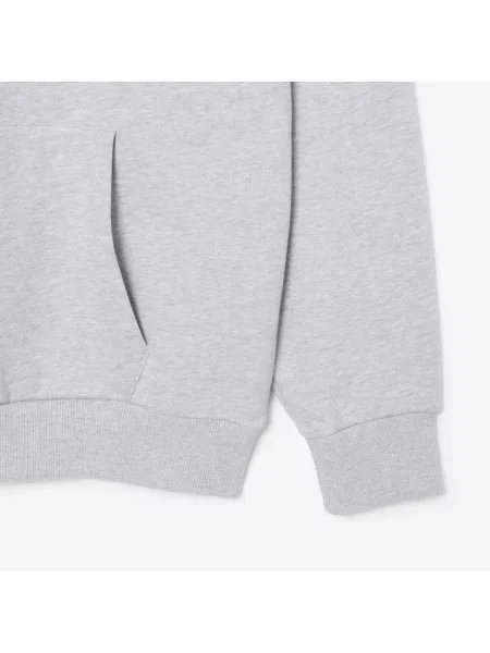 Lacoste Bluza Z Kapturem Z Dresówki szara
