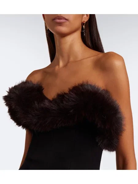Sutien bandeau David Koma fără bretele negru