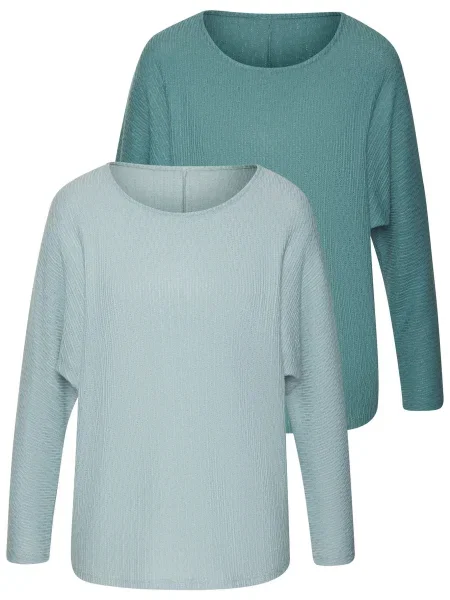 VIVANCE Tričko smaragdová / mátová