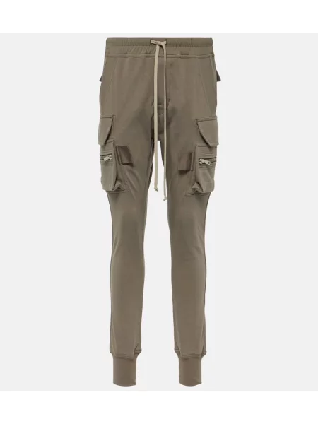 Pantaloni cargo Rick Owens cu talie înaltă bej