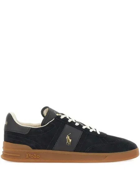 Kožené tenisky Polo Ralph Lauren s výšivkou modré