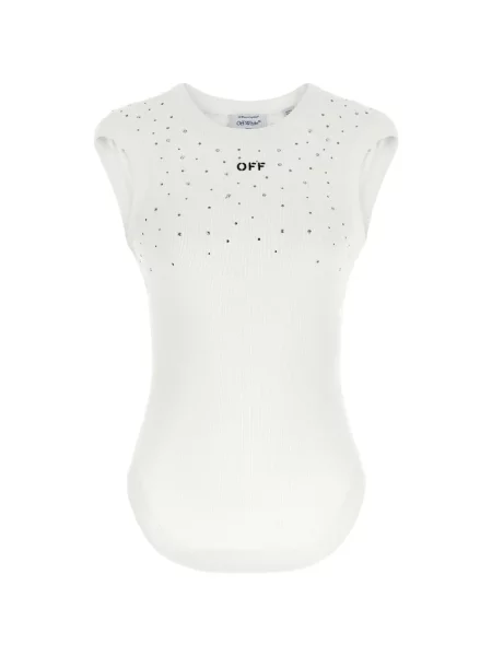 Podkoszulka Off-white prążkowana biała