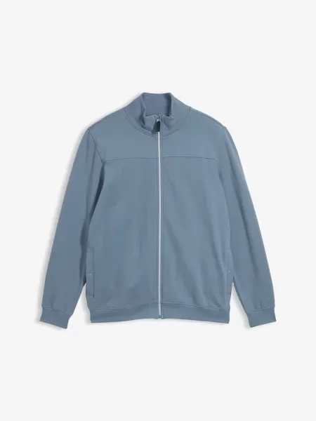Elegancka bluza rozpinana z miękkiej mieszanki bawełny niebieska