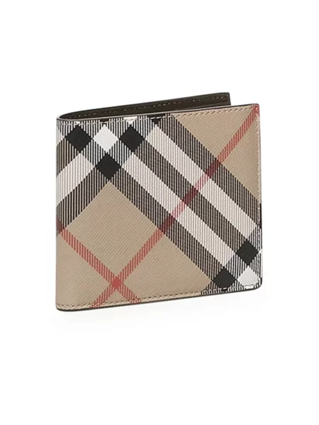 Portfel Burberry w kratę beżowy