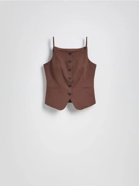 Reserved Kamizelka na ramiączka brązowy