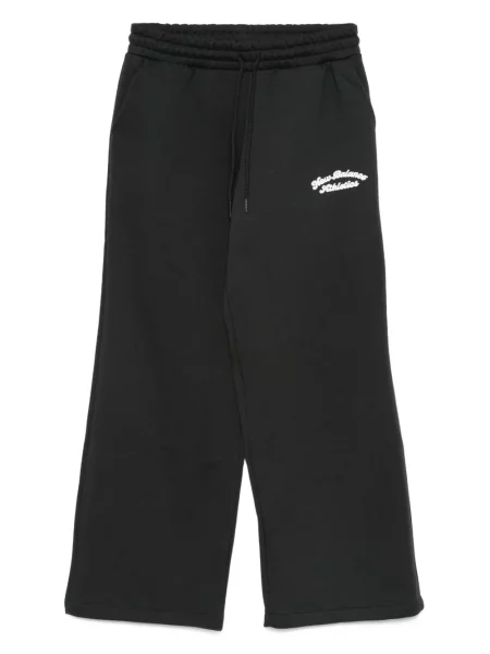 Велурен суичър с качулка New Balance бродиран бяло