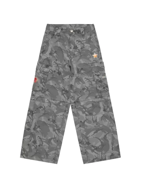 Pantaloni cargo Aape By A Bathing Ape cu imagine cu model camuflaj gri