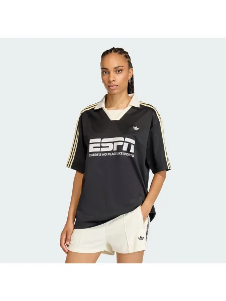 ADIDAS ORIGINALS Marškinėliai FOOTBALL JERSEY geltona / juoda balta
