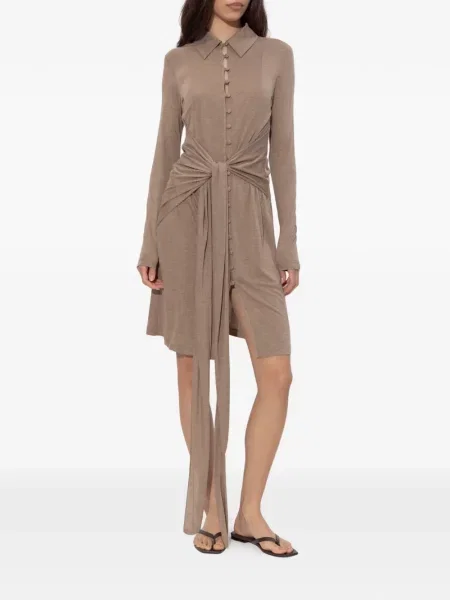 Rochie mini Ganni cu legături de costum
