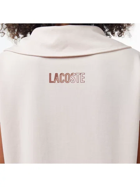 Lacoste Bluza Z Krótkim Rękawem Half Zip Jasnoróżowa różowy