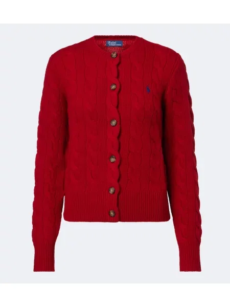 Cardigan Polo Ralph Lauren de lână roșu