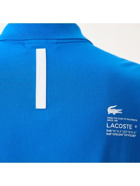 Lacoste Koszulka Polo O Regularnym Kroju Markowa Piqué niebieska