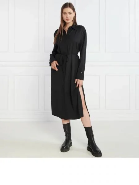 Calvin Klein Ruha RECYCLED CDC BELTED SHIRT fekete