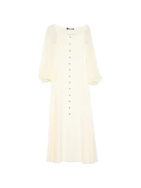 Maxi rochie maxi Versace plisată de costum galben