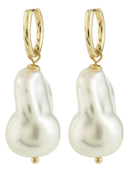 Pilgrim Uhani Radley zlata / biserno bela