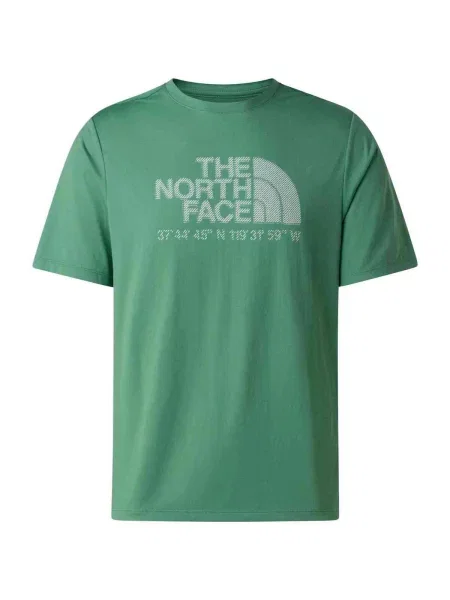 Tričko The North Face s autogramom zelená