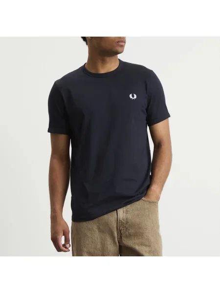 T-shirt FRED PERRY Ringer Tee navy S niebieskie