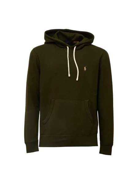 Bluza z kapturem Polo Ralph Lauren polarowa z kapturem zielona