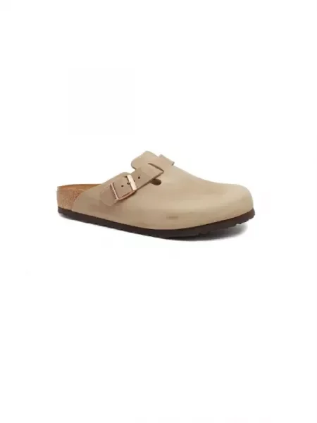 Birkenstock De piele șlapi Boston maro