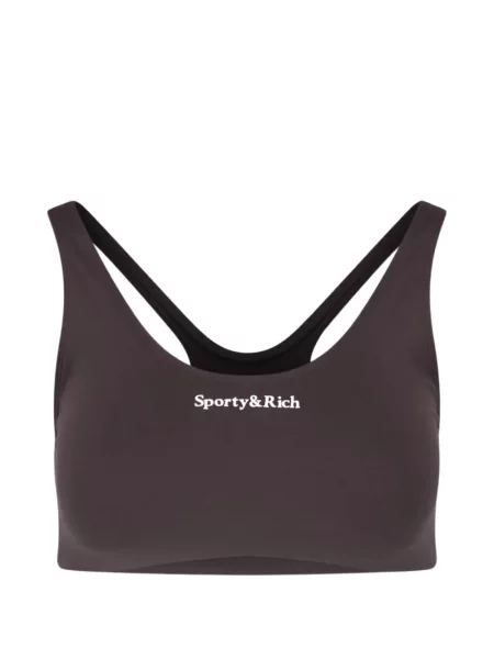 Sutien sport Sporty & Rich cu imagine maro