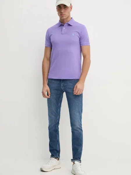 Поло Polo Ralph Lauren однотонне фіолетовий