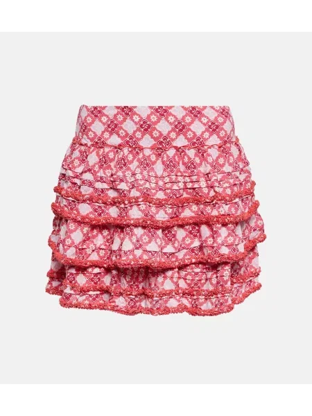 Fustă Poupette St Barth cu imagine roz