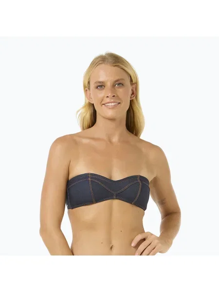 Rip Curl Dalias Denim Bandeau Горна част на бански костюм деним синьо