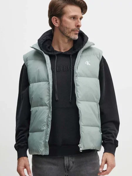 Дънково яке Calvin Klein Jeans зелено