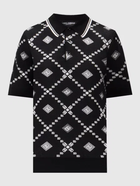 Шерстяное поло Dolce&gabbana черное