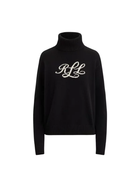 Sweter z golfem Ralph Lauren z kaszmiru czarny