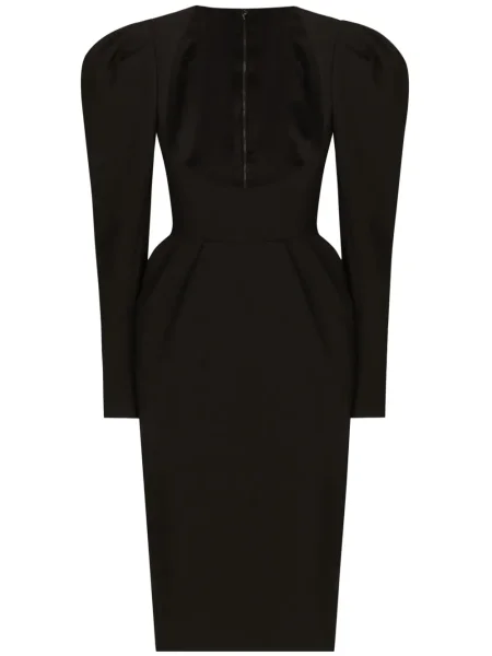 Rochie maxi Dolce & Gabbana lungă de costum negru