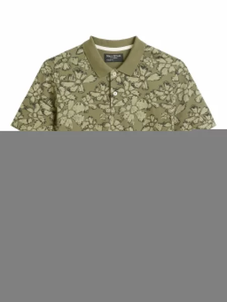 Květinové polotričko Marc O'polo s potiskem zelené