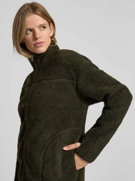 Kurtka o kroju regular fit z futerka model ‘SADIA’ Pieces khaki