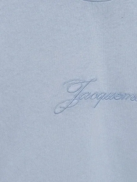 Tricou Jacquemus cu broderie albastru