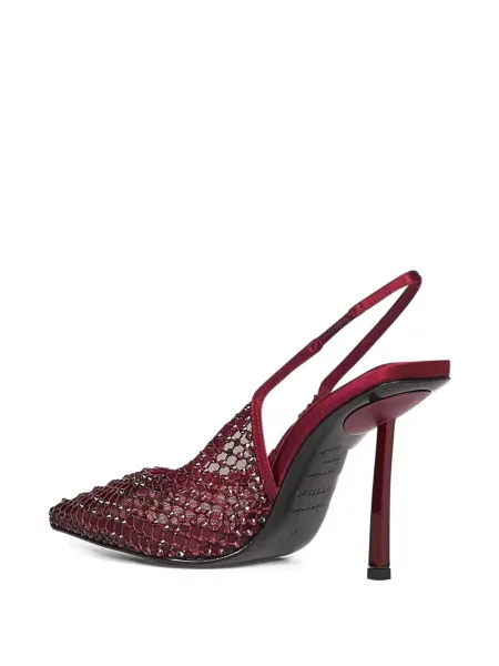 Pantofi cu toc Le Silla slingback de cristal roșu