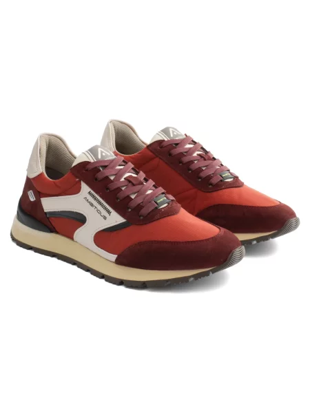 Sneakersy Ambitious skórzane retro czerwone
