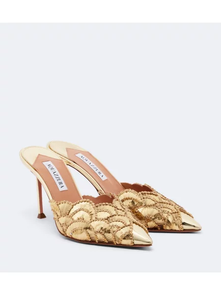 Papuci tip mules Aquazzura din piele