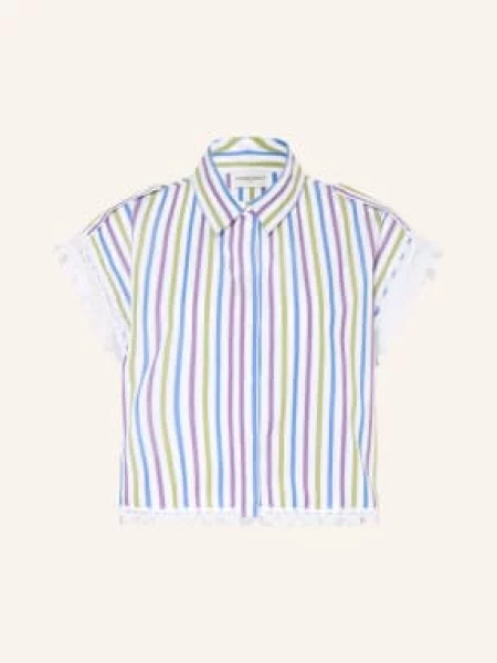 Claudie Pierlot Bluzka Z Koronką weiss biały