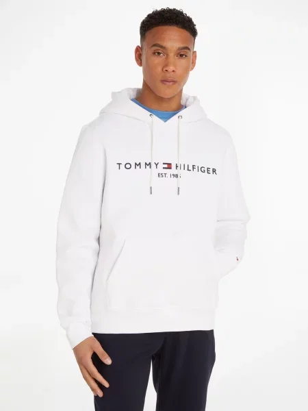 Bluza z kapturem Tommy Hilfiger Jeans biała