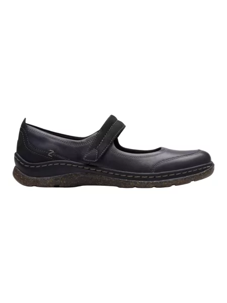 Lniane balerinki Clarks czarne