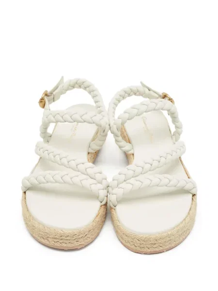 Espadrile Gianvito Rossi din piele cu platformă alb