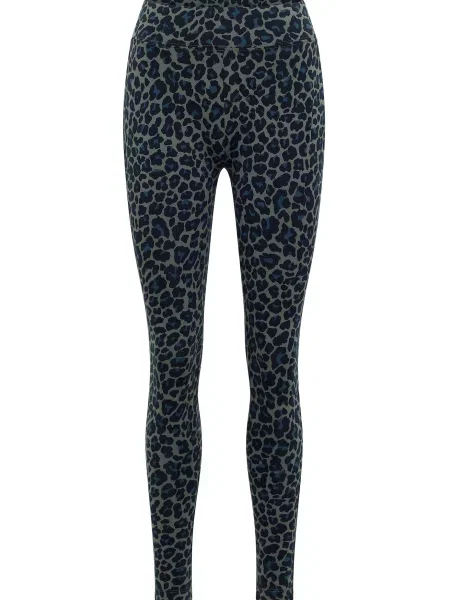 CECIL Leggings Tracey albastru / verde mentă negru