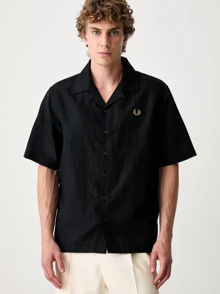 Fred Perry srajca z lanom črna