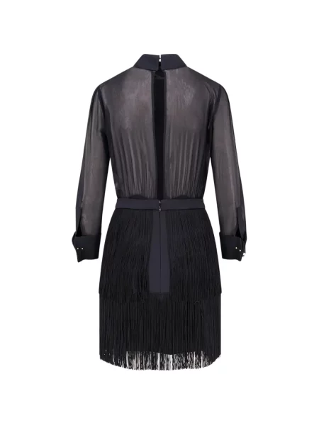 Rochie mini Elisabetta Franchi cu franjuri negru