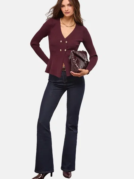 Lipsy Geacă tricotată mov zmeură