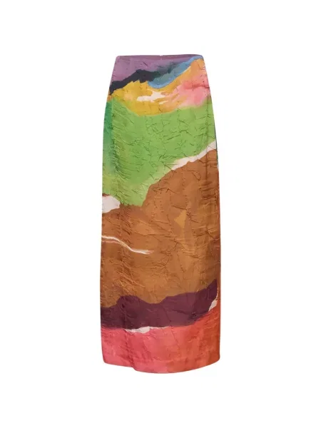 Fustă Ulla Johnson din satin portocaliu