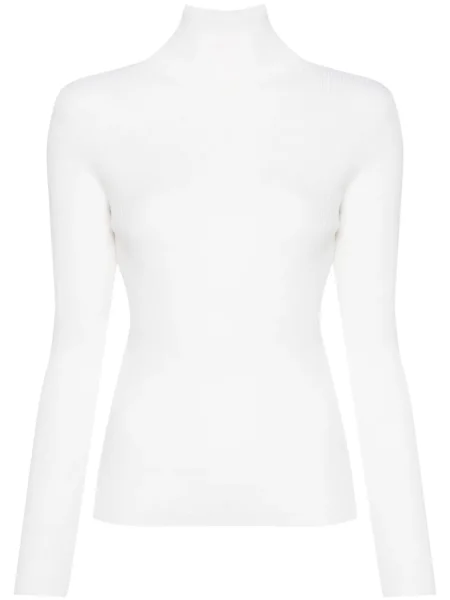 Pulover P.a.r.o.s.h. cu nervuri alb